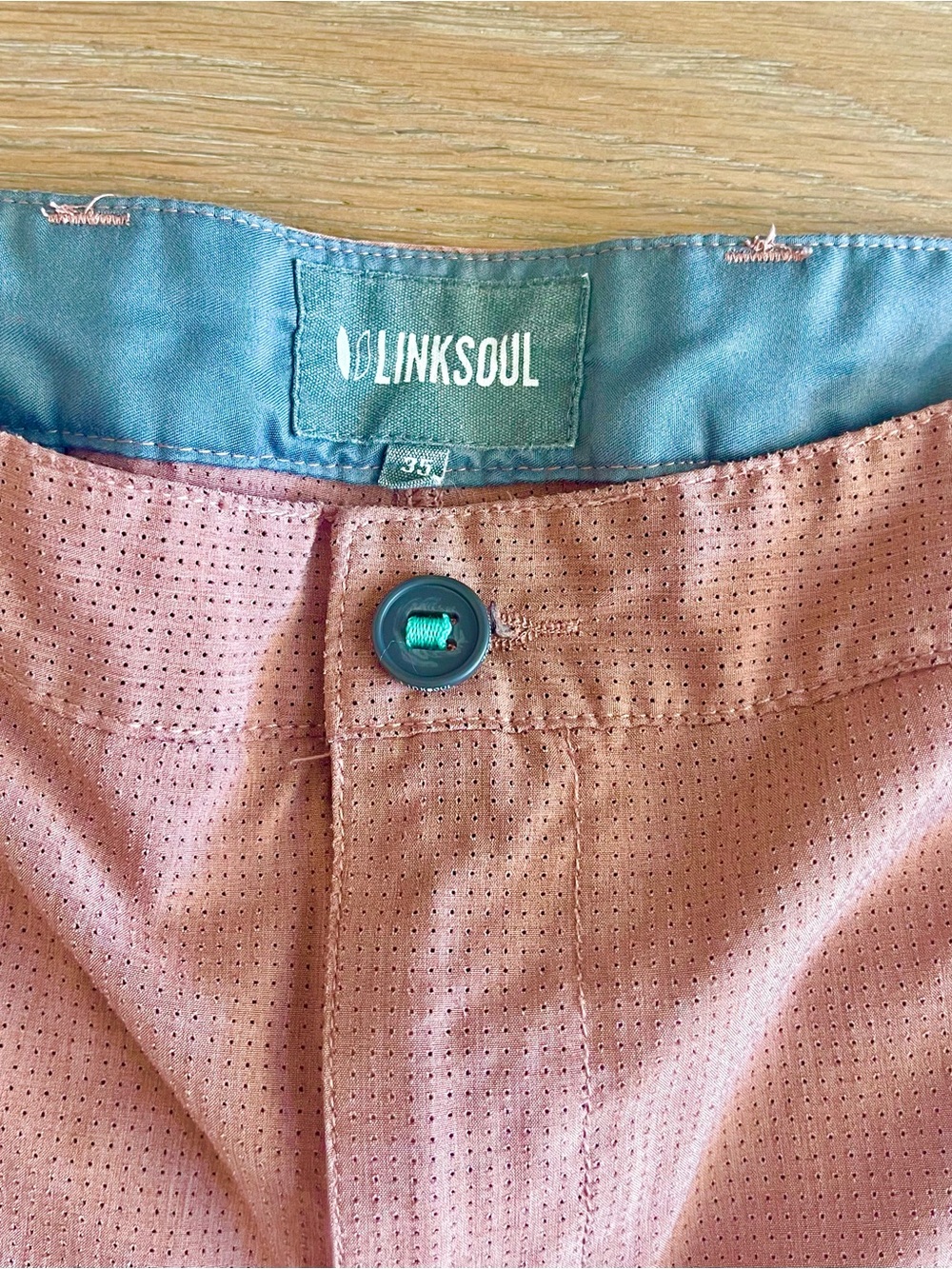Linksoul Men's Perforated Performance Golf Shorts, Waist 35”